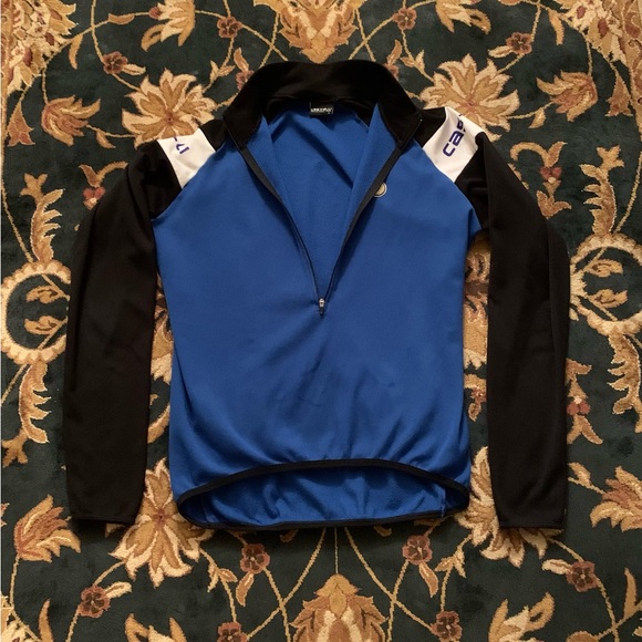 🚴♂️CASTELLI BLUE & BLACK LONG SLEEVE BACK POCKET CYCLING JERSEY - SIZE L 🚴♂️ - Picture 2 of 11